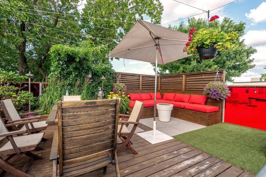 Architect House With Private Roof Top Terrace & Garden - Terrace Saint-Hubert Villa Montreal Exterior photo